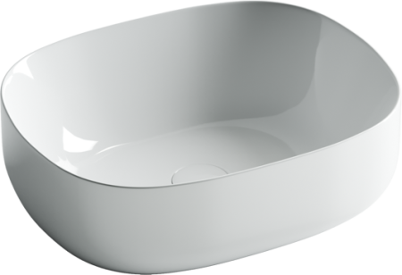Раковина из сантехнического фарфора Ceramica Nova ELEMENT CN6018 50х40 накладная цвет белый без отверстий под смеситель
