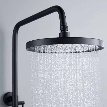 Душевая стойка Shevanik S4336H настенная цвет черный