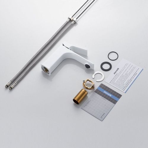 Смеситель Shevanik S6101C на раковину белый - фото 4