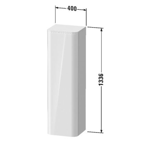 Шкаф-пенал Duravit Happy D.2 Plus HP1261R2222 + топ HP030002222   40х36х133,6 - фото 2