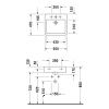 Раковина из сантехнического фарфора Duravit Vero 0454500000 50х50 накладная цвет белый 1 отверстие под смеситель