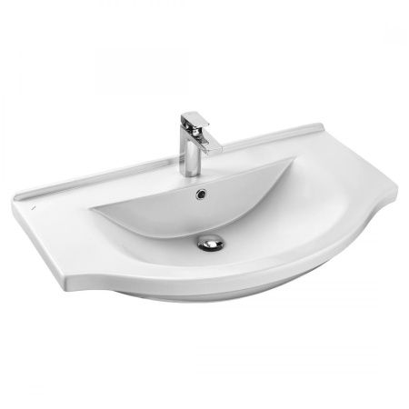 Раковина керамическая Onika Эльбрус 1WH110790 90х50 накладная цвет белый 1 отверстие под смеситель