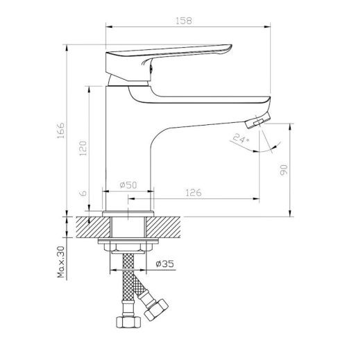 Смеситель Esko Lagos LG 26 на раковину хром - фото 3