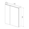 Зеркало-шкаф LeMark Universal LM70ZS-U 70х80 подвесной