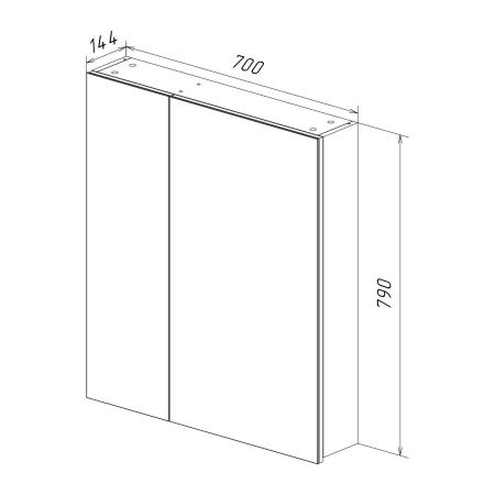 Зеркало-шкаф LeMark Universal LM70ZS-U 70х80 подвесной