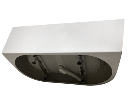 Ванна акриловая Abber AB9216-1.5 150х80 пристенная овальная с каркасом