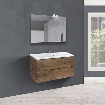 Тумба под раковину Vincea Mia VMC-2MA900VO 89х50х44 подвесная цвет серый