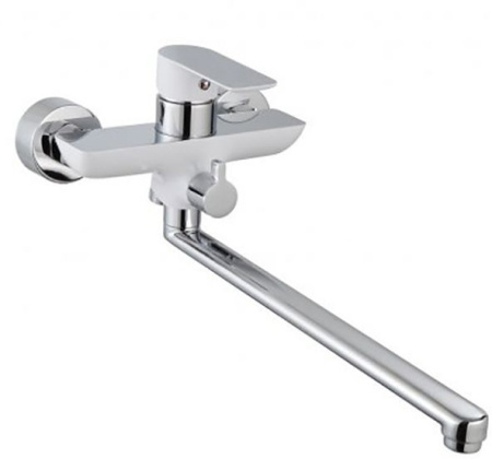 Смеситель для ванны с душем Aquanet Arctic AF520-21СW настенный белый/хром без термостата