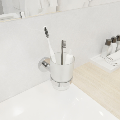 Стакан для зубных щеток Fixsen Comfort chrome FX-85006 - фото 3