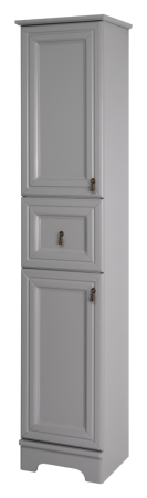 Шкаф-пенал Misty Лувр П-Лвр04035-1504Л 40х180 напольный цвет серый