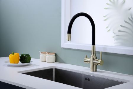 Смеситель для кухни Paulmark SALIX Sa213419-BR на мойку бронза