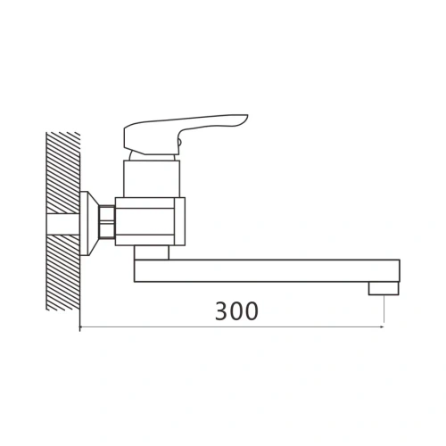 Смеситель для кухни Shevanik S5693 настенный хром - фото 3