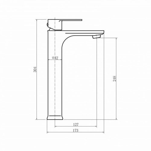 Смеситель для раковины Fashun A51219-17 на столешницу графит - фото 3