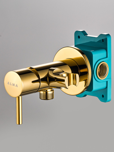 Гигиенический душ со смесителем ALMAes Benito AL-859-08 золото - фото 2