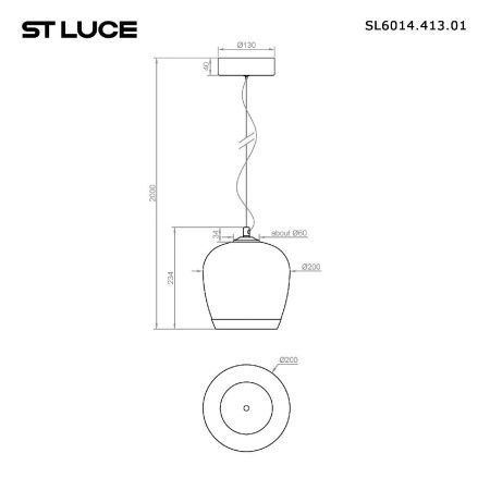 Светильник подвесной ST Luce Ripple (Риппле) SL6014.413.01