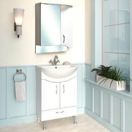 Зеркало-шкаф Runo Севилья 00000000799 50х80 подвесной цвет белый