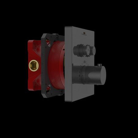 Смеситель для душа Vincea VSCV-321TGM встраиваемый в стену вороненая сталь с термостатом