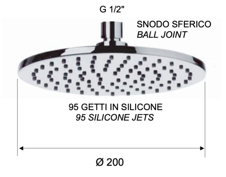 Верхний душ Remer 359MM20NOx черный матовый