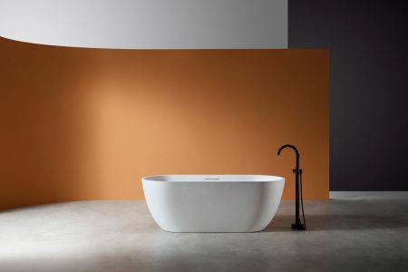 Ванна из искусственного камня Abber Frankfurt AM9941 170х75 отдельностоящая овальная с каркасом