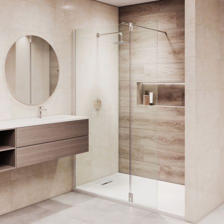 Душевая перегородка RGW Walk In 351005183-11 80х195 стекло прозрачное профиль хром