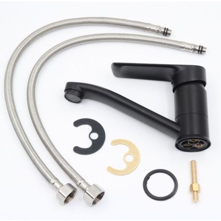 Смеситель для кухни Esko Lagos Black LG15B на мойку черный