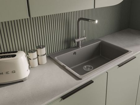 Смеситель для кухни Rivelato 1523513 grigio cromo на мойку хром/серый