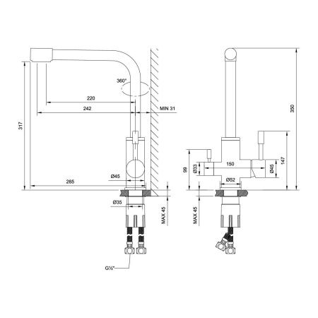 Смеситель для кухни LeMark Expert LM5060S на мойку нержавеющая сталь