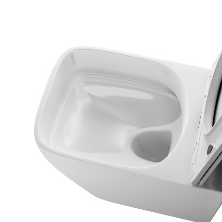 Унитаз подвесной Grossman Thin Rim GR-5603S белый с сиденьем микролифт безободковый каскадный смыв