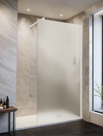 Душевая перегородка Parly T100F 100х190 стекло матовое профиль белый