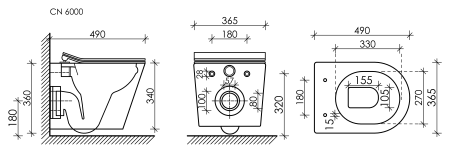 Инсталляция с кнопкой + унитаз + шумоизоляция Ceramica Nova CN6000_1002CH_1000