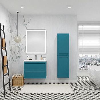 Шкаф-пенал Art&Max PLATINO AM-Platino-1500-2A-SO-TM 40х150 подвесной цвет бирюзовый