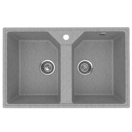 Кухонная мойка Practik PR-M-770-003 77х49 цвет серый поверхность глянцевая - фото 2