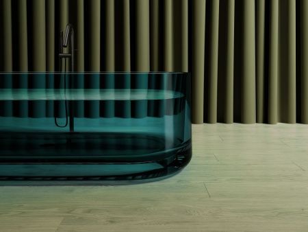 Ванна из полиэфирной смолы Abber Kristall AT9708Aquamarin 170х75 отдельностоящая овальная