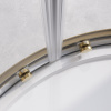 Душевой уголок Cezares RELAX 304 RELAX-304-R-2-100-C-BORO 100х100 стекло прозрачное профиль золото без поддона