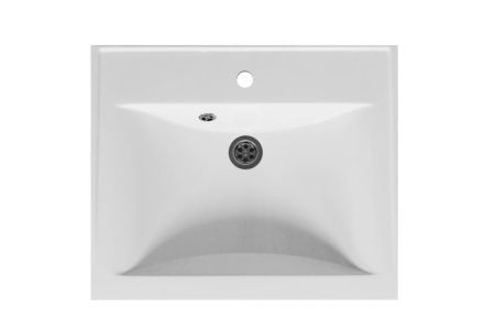 Раковина из искусственного камня Эстет Комфорт ФР-00000805 60х50 над стиральной машиной цвет белый 1 отверстие под смеситель