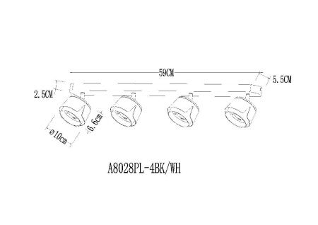 Спот Arte Lamp Amaks (Амакс) A8028PL-4BK