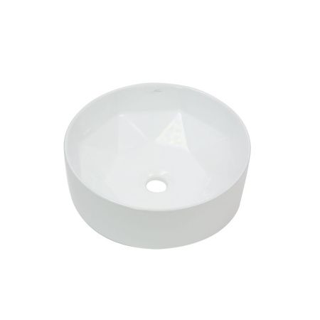 Раковина из сантехнического фарфора Melana A460-803 40х40 накладная цвет белый без отверстий под смеситель