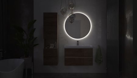 Шкаф-пенал Velvex Mondi 307 акация темная 40х150 подвесной цвет коричневый