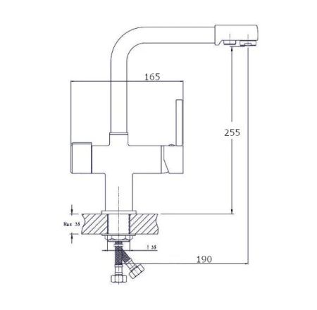 Смеситель для кухни Rush Gozo MS9035-31 на мойку хром