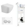Сет унитаз + инсталляция + кнопка CC.300.80.01+FP.330.WHITE.10+AM25010