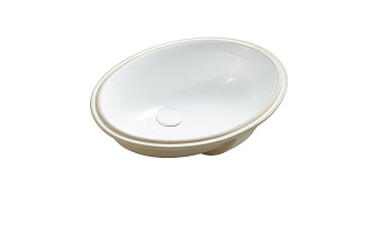 Раковина из сантехнического фарфора Aquatek AQ0181-00 47х39 встраиваемая цвет белый без отверстий под смеситель