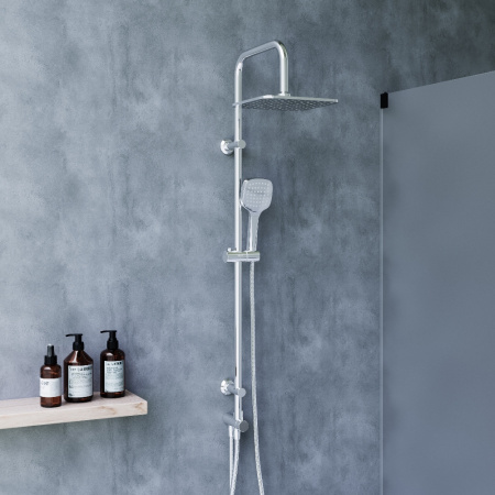 Душевая стойка Dorff Norma D0712000 настенная цвет хром/серый