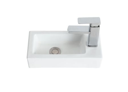 Раковина из сантехнического фарфора Orange B05-365w 40х20 подвесная цвет белый