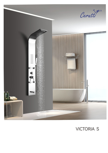Душевая панель Cerutti SPA CT9976 прямоугольная настенная