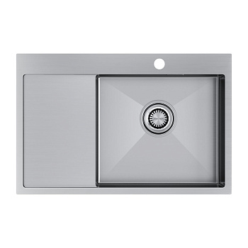 Кухонная мойка Paulmark VELTEN 78F PM807851-BSR 78х51 цвет брашированная нержавеющая сталь поверхность матовая