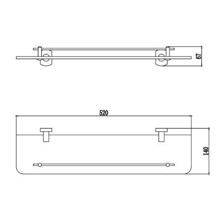 Полка в ванную комнату Savol S-009991