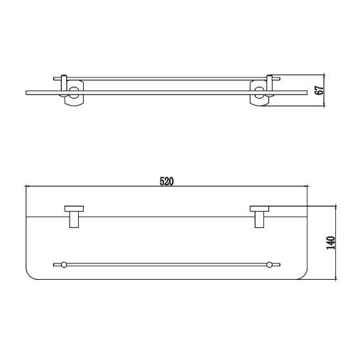 Полка в ванную комнату Savol S-009991 - фото 3