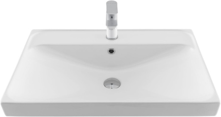 Раковина керамическая Aquanet Flash 00333267 71х47 полувстраиваемая цвет белый 1 отверстие под смеситель