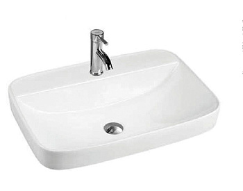 Раковина керамическая Art&Max AM6400 60х40 полувстраиваемая цвет белый