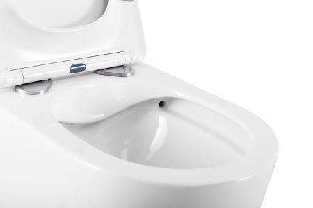 Унитаз подвесной Art&Max Bolzano AM001CHR/SC белый с сиденьем микролифт каскадный смыв